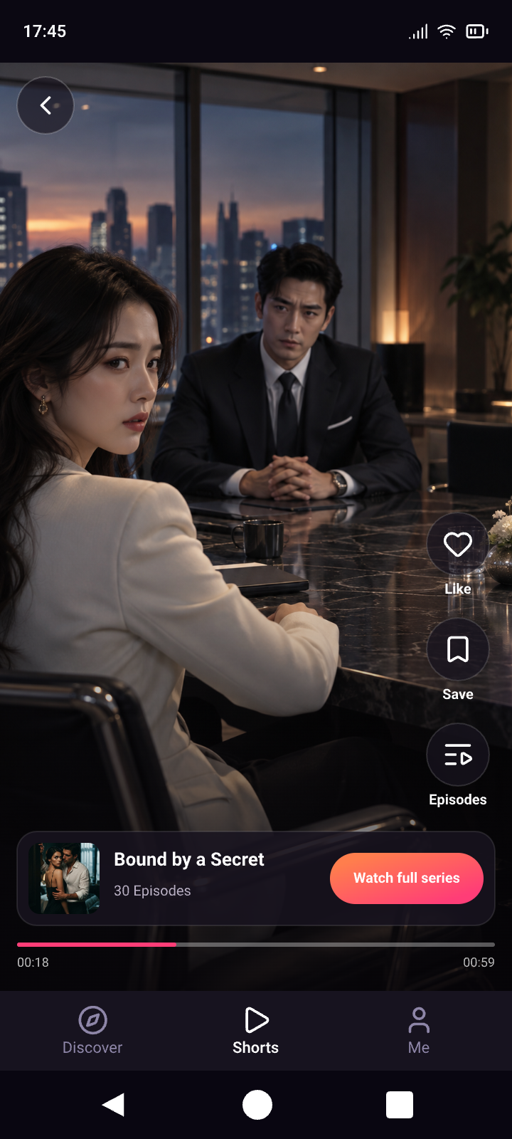 SofaReel Shorts screen preview